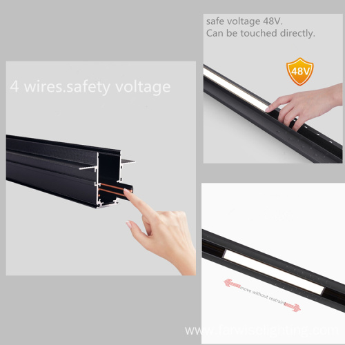 full set DC48V recessed magnetic track light system